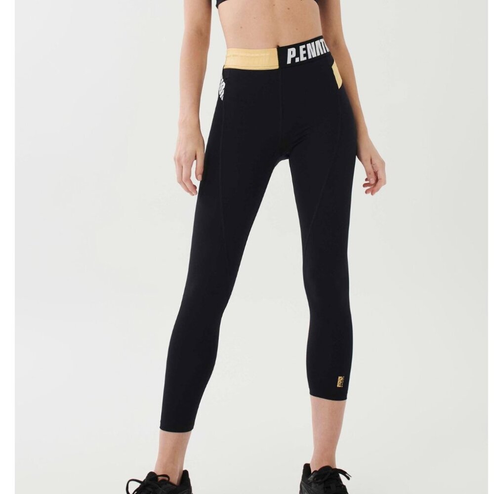 P.E. Nation Backswing Legging in Black Sz Small
